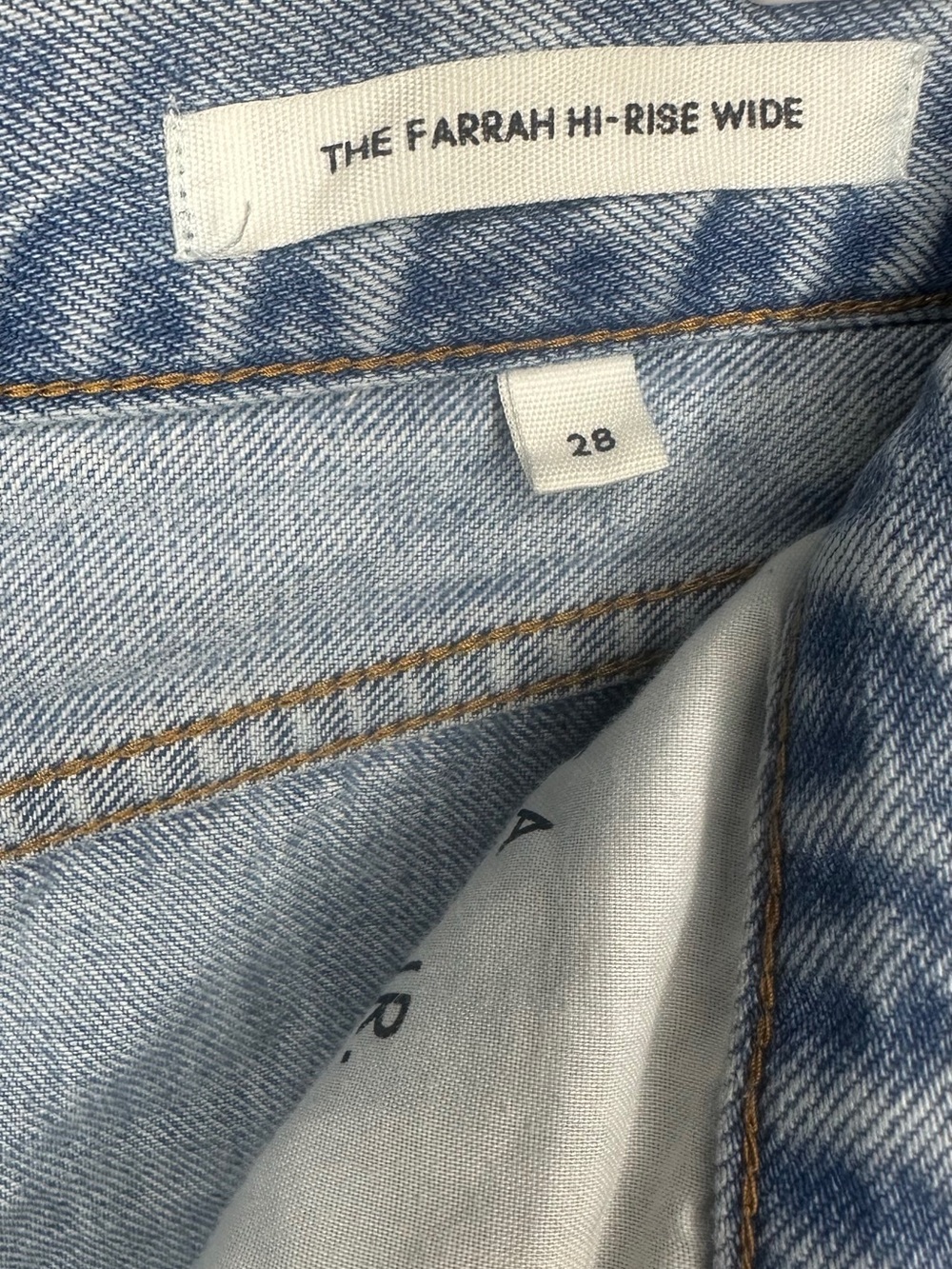 Aritzia Denim Forum The Farrah Hi-Rise Wide Leg Jeans - Light Blue 28 - Picture 5 of 6